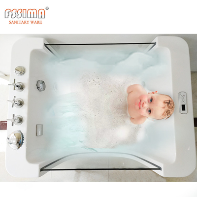 33.46" Glass Baby Spa Bathtub Small Green White Pink Blue Whirlpool